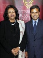 Prince Sayyid Badr bin Hamad bin Hamood Al Busaidi, Ambassador Lyutha Al Mughairy, Fareed Zakaria and Hunaina Al Mughairy.